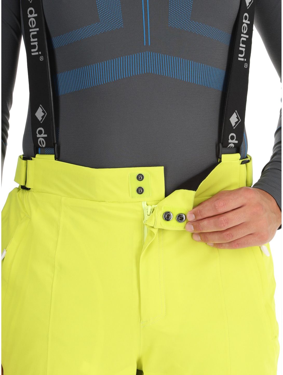 Deluni, Challenger 4 ski pants men Yellow Lime yellow 