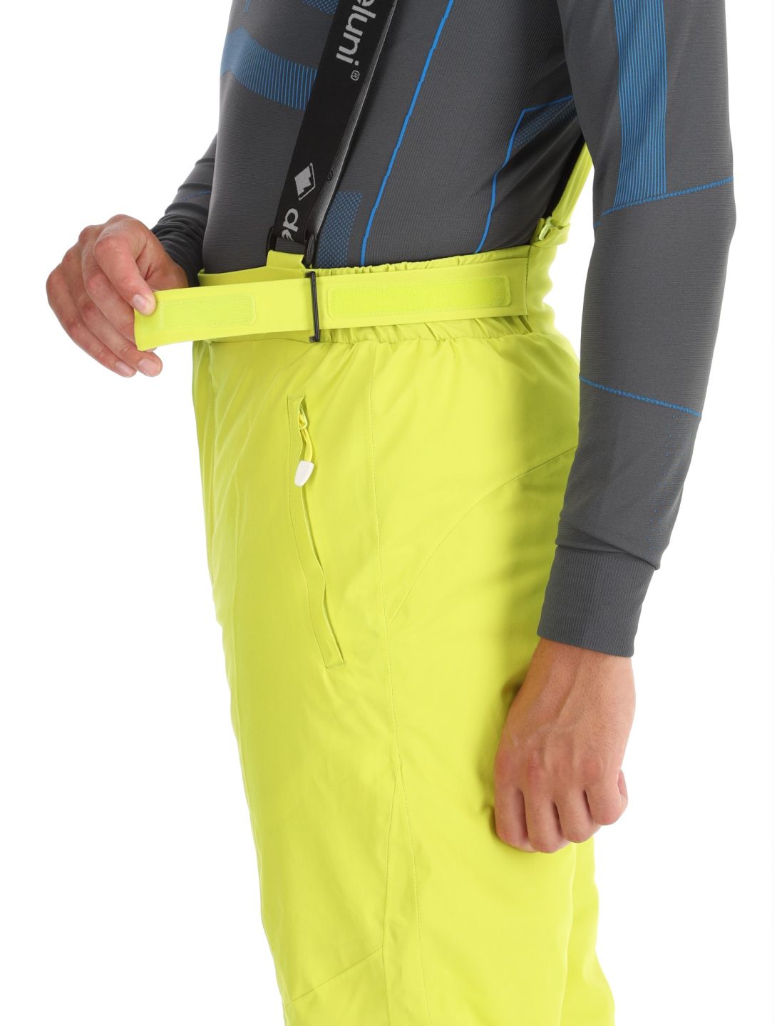 Deluni, Challenger 4 ski pants men Yellow Lime yellow 