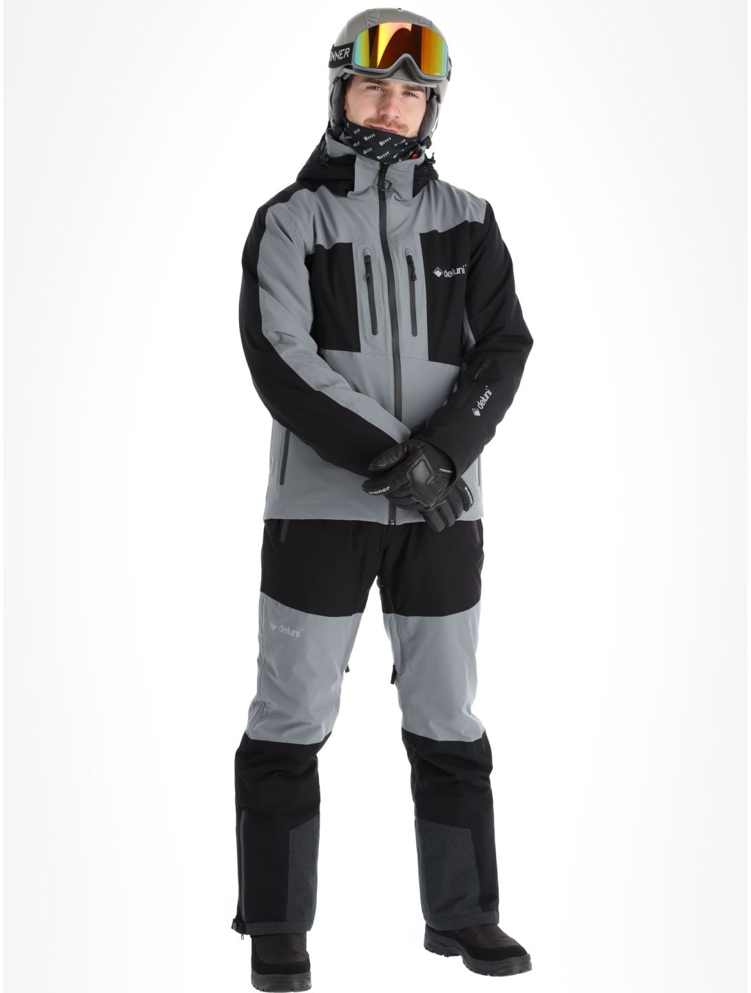 Deluni, Icerocker Pro ski jacket men Black / Dark Grey black, grey 