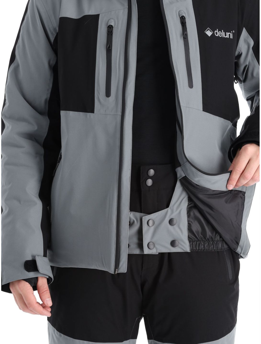 Deluni, Icerocker Pro ski jacket men Black / Dark Grey black, grey 