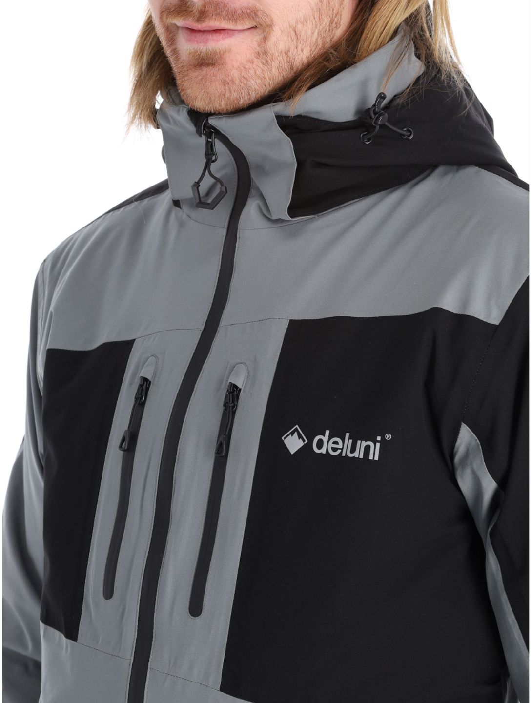 Deluni, Icerocker Pro ski jacket men Black / Dark Grey black, grey 