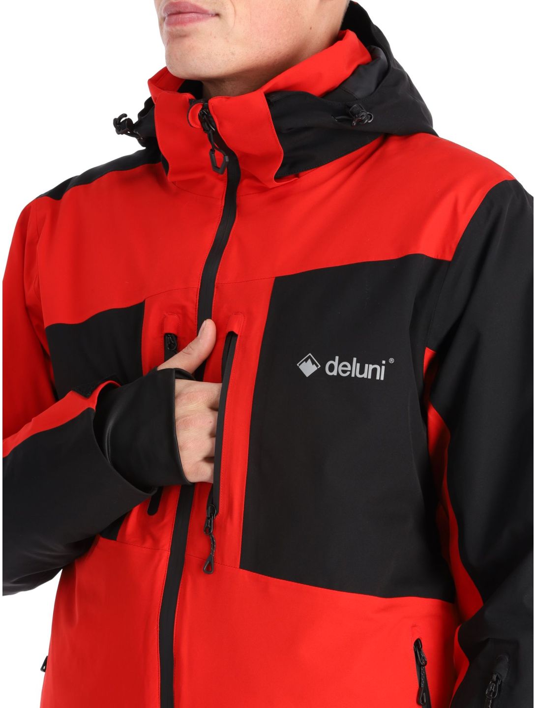 Deluni, Icerocker Pro ski jacket men Black / Red black, red 