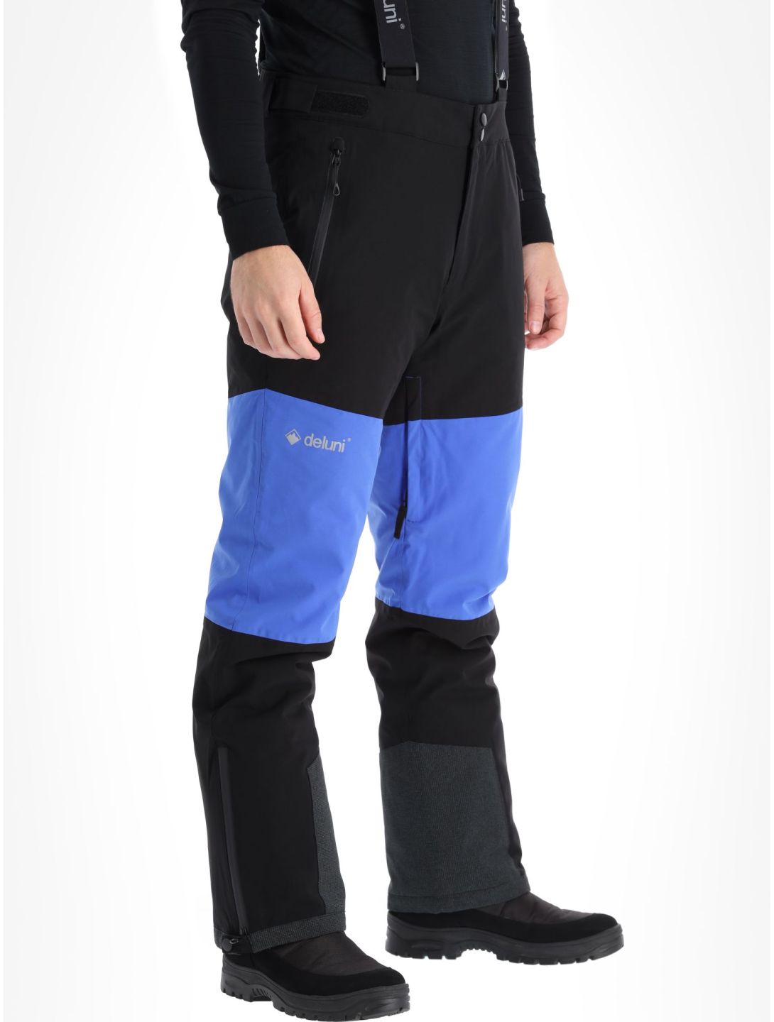 Deluni, Icerocker Pro ski pants men Black / Blue black, blue 