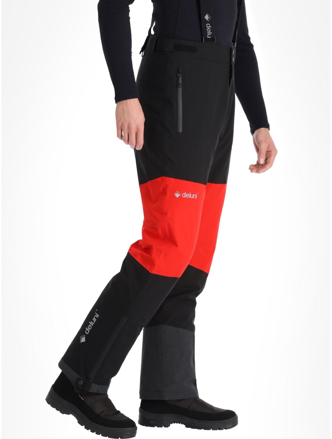 Deluni, Icerocker Pro ski pants men Black / Red black, red 