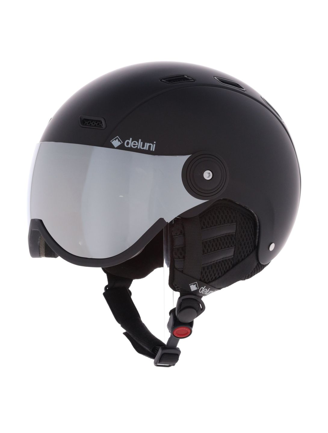 Deluni, Montano Pro 1 ski helmet with visor unisex Matt Black black 