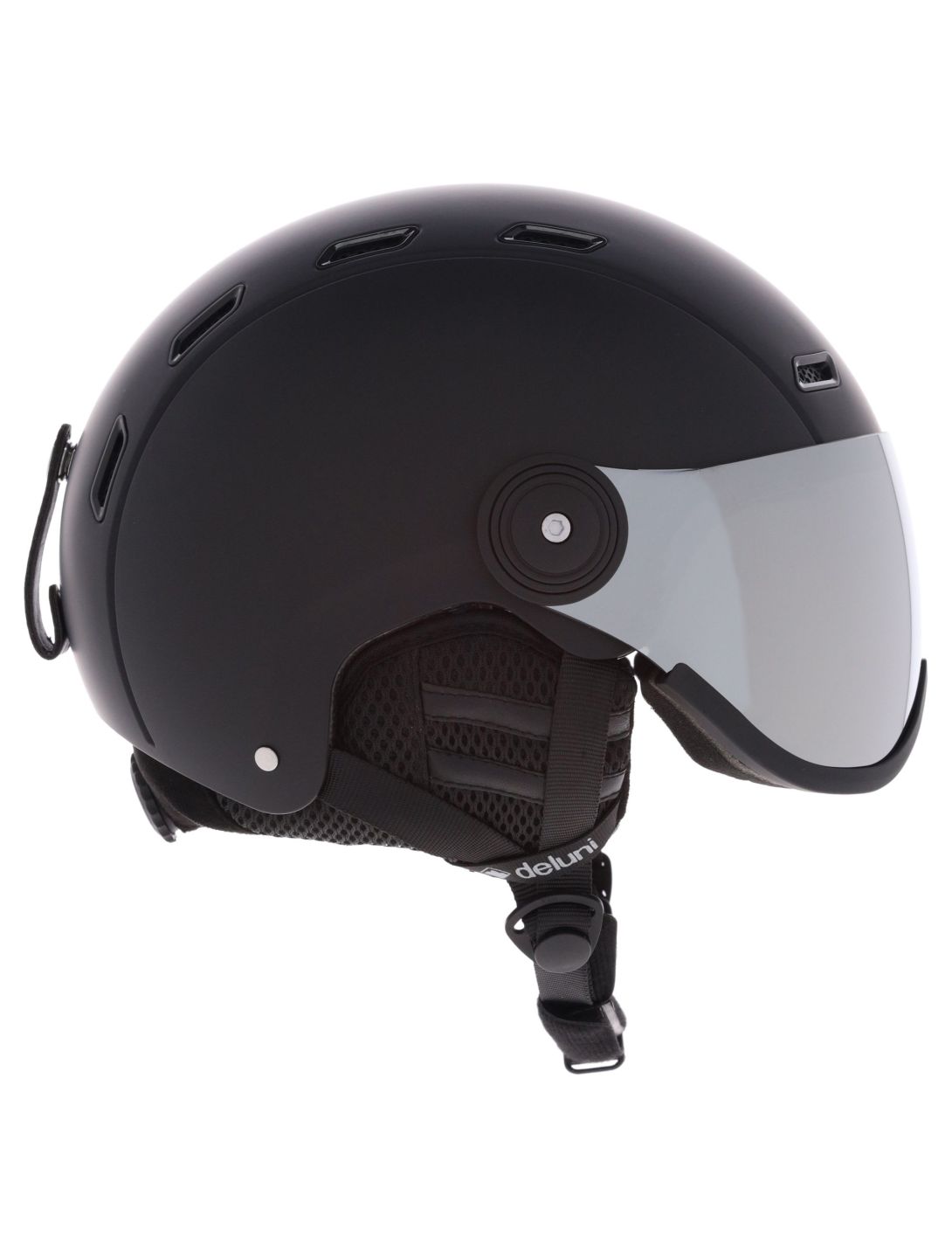 Deluni, Montano Pro 1 ski helmet with visor unisex Matt Black black 