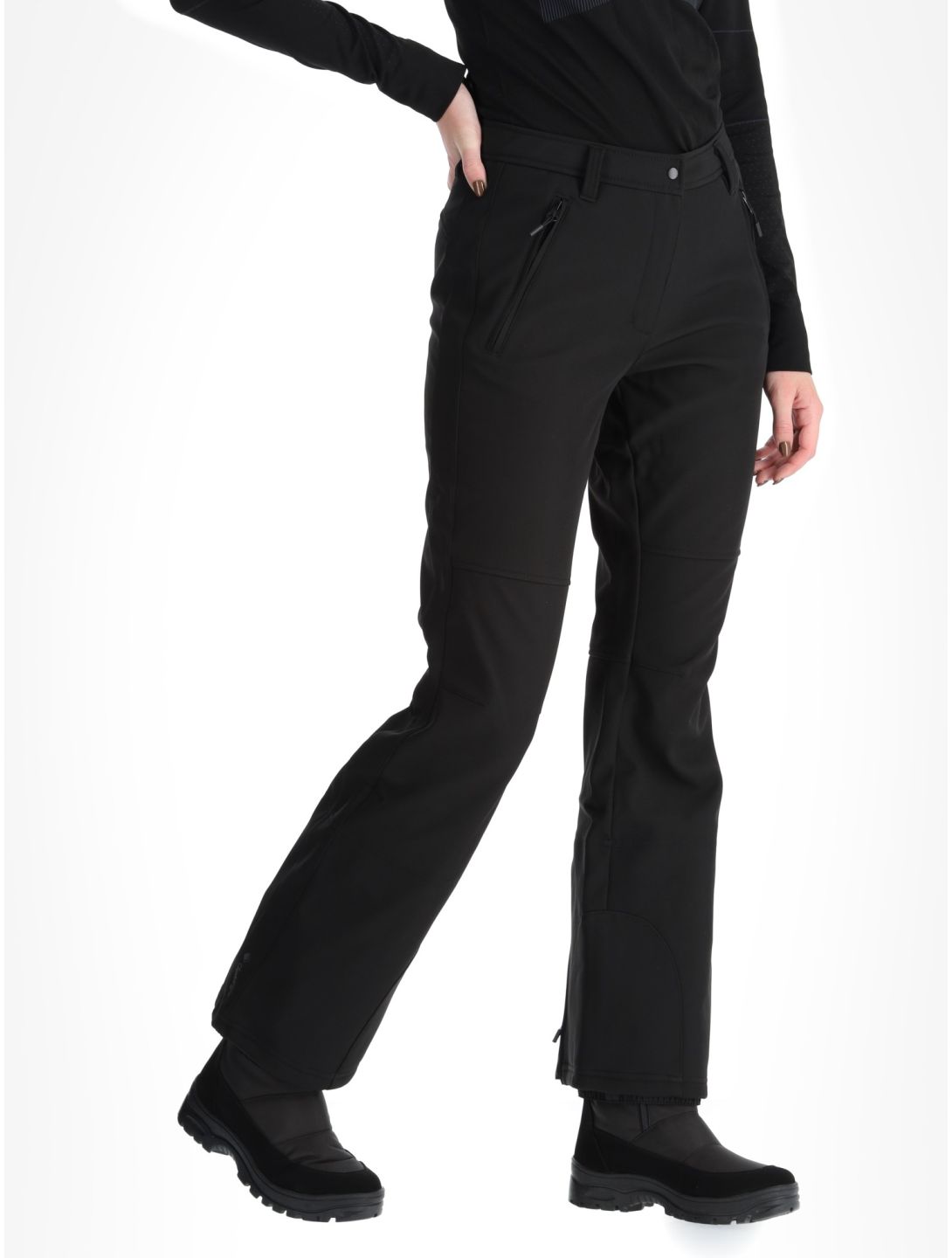 Deluni, Neva softshell ski pants women Basic Black black 