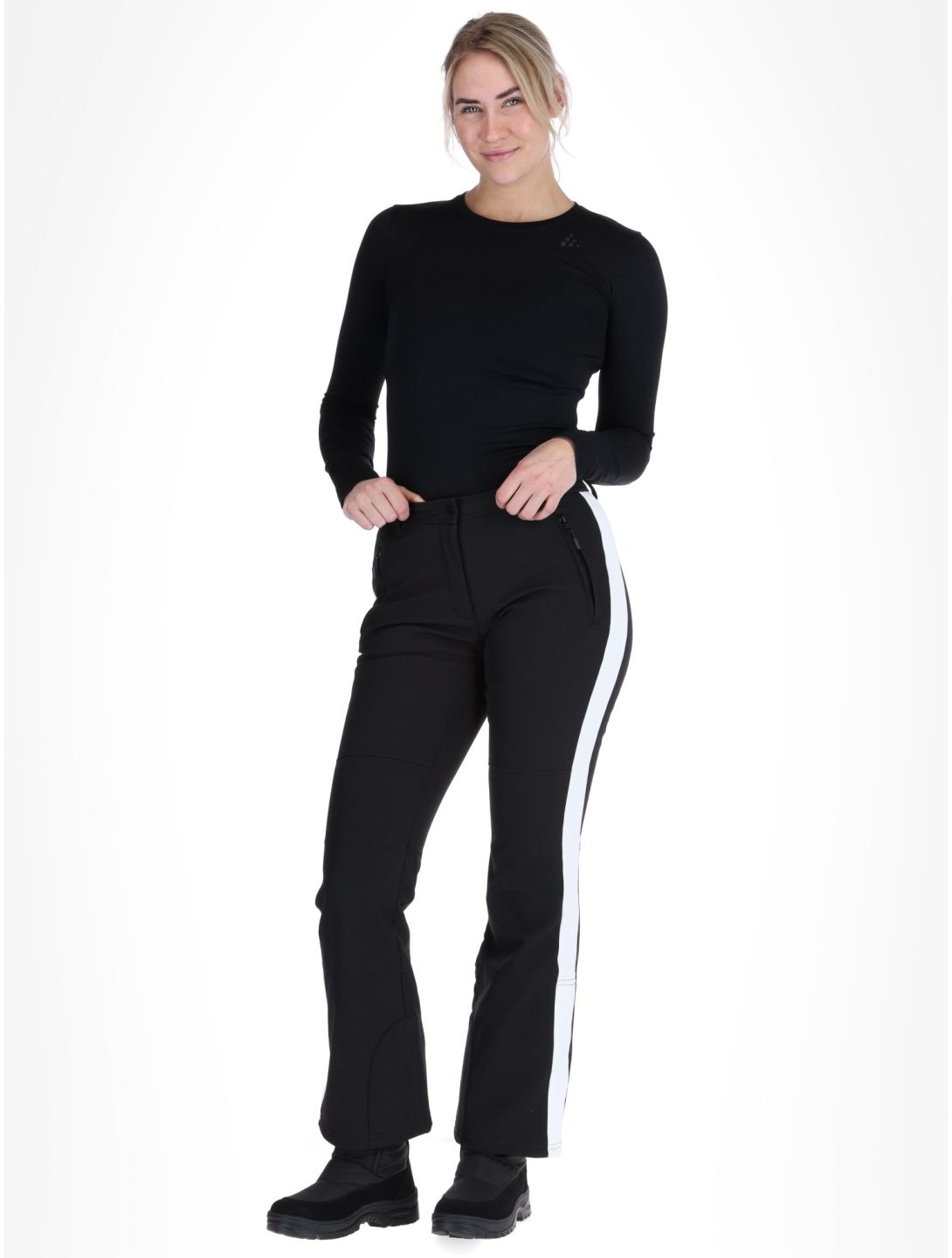 Deluni, Neva softshell ski pants women Black black 