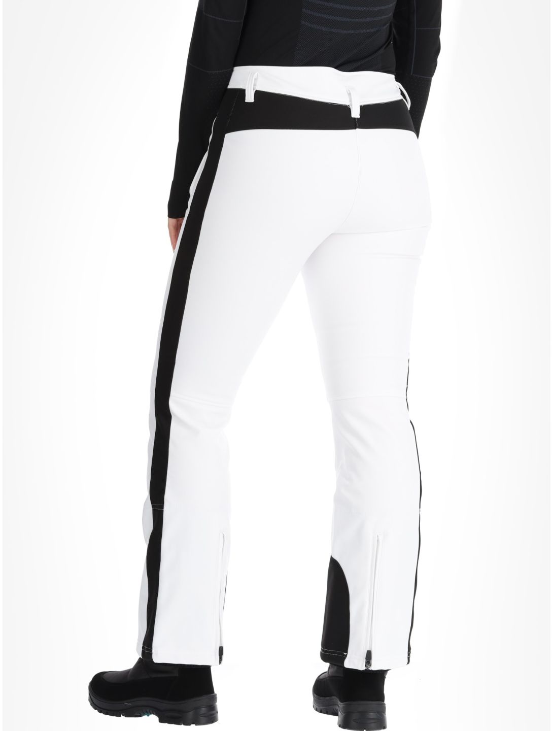 Deluni, Neva softshell ski pants women Optic White white 