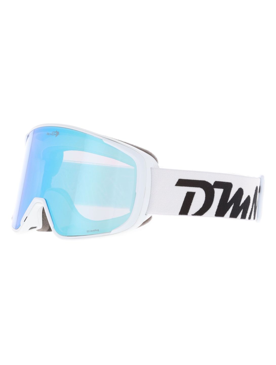 Demon, Provider goggles unisex Matt White Blue - Orange Blue Mirror 