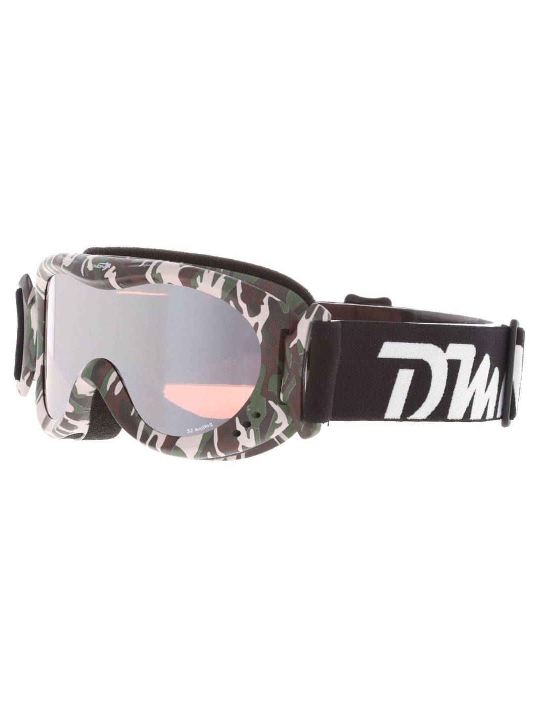 Demon, Snow 6 Mirror goggles kids Army - Orange Silver Mirror green 