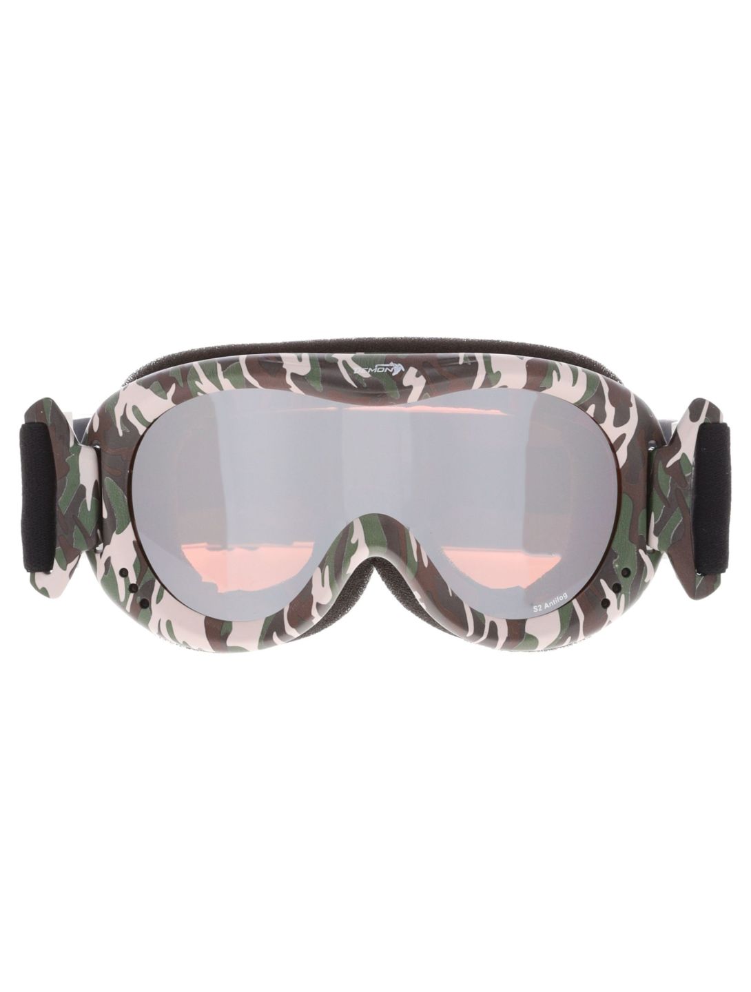 Demon, Snow 6 Mirror goggles kids Army - Orange Silver Mirror green 