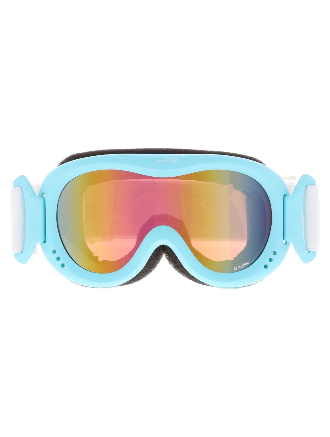 Demon, Snow 6 Mirror goggles kids Matt Light Blue - Orange Red Mirror blue 