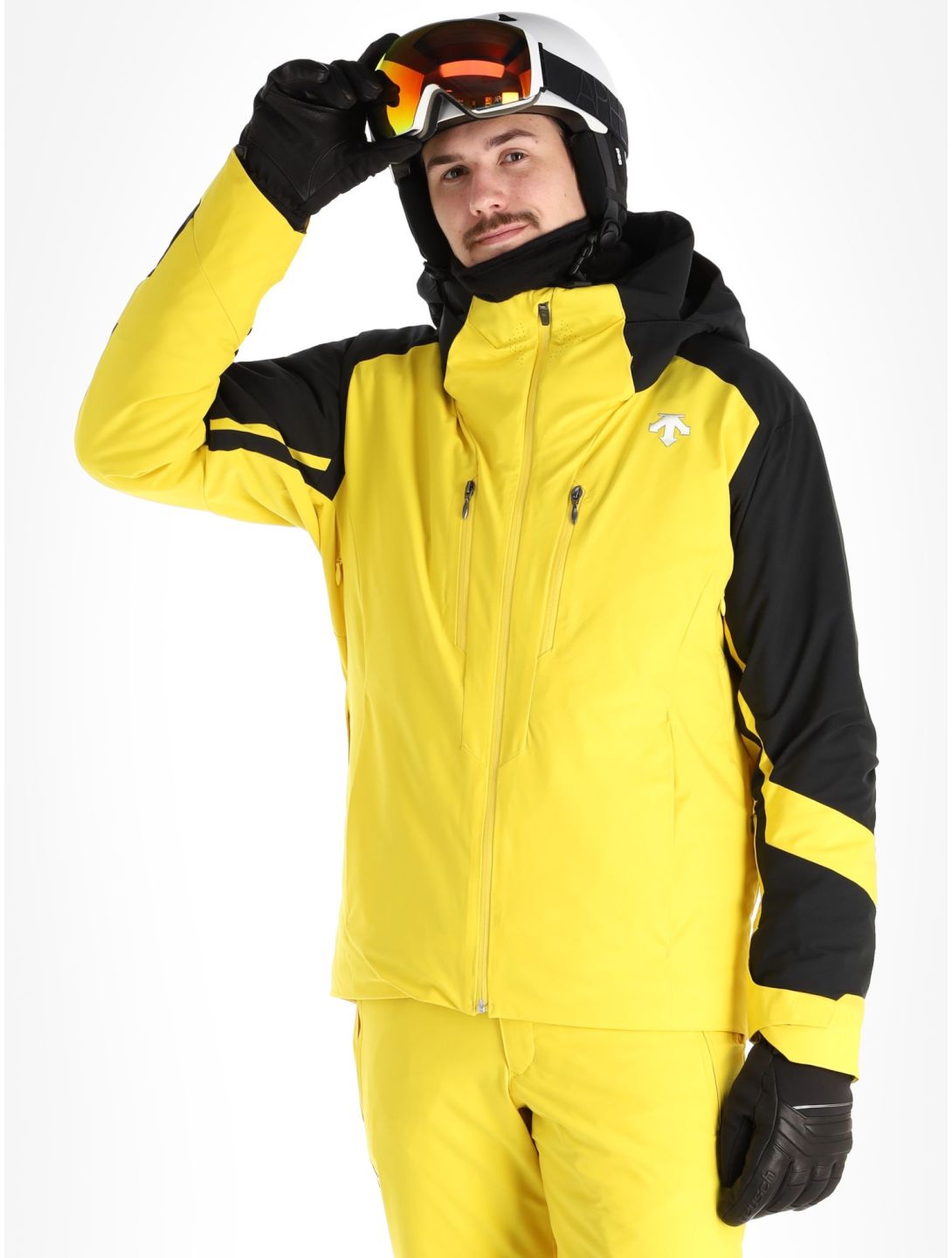 Descente, Chester ski jacket men Warbler Yellow black, yellow 