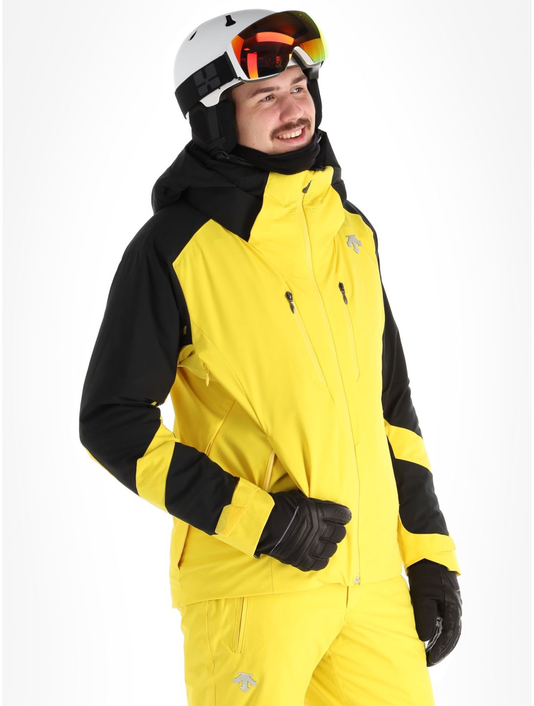 Descente, Chester ski jacket men Warbler Yellow black, yellow 