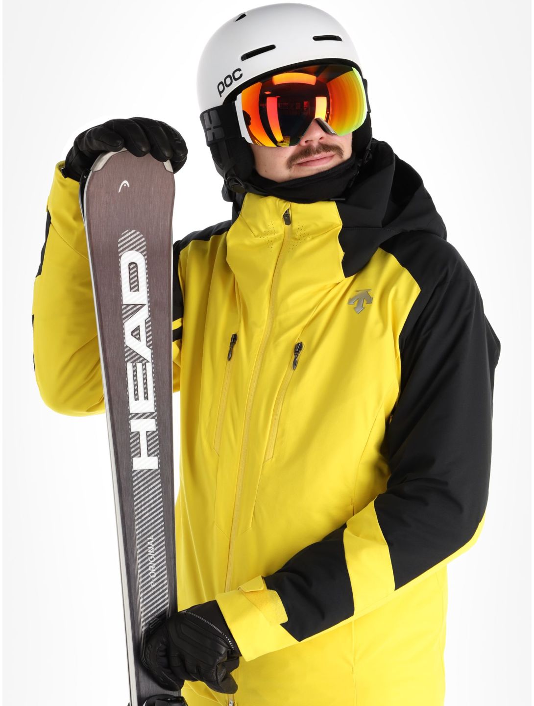 Descente, Chester ski jacket men Warbler Yellow black, yellow 