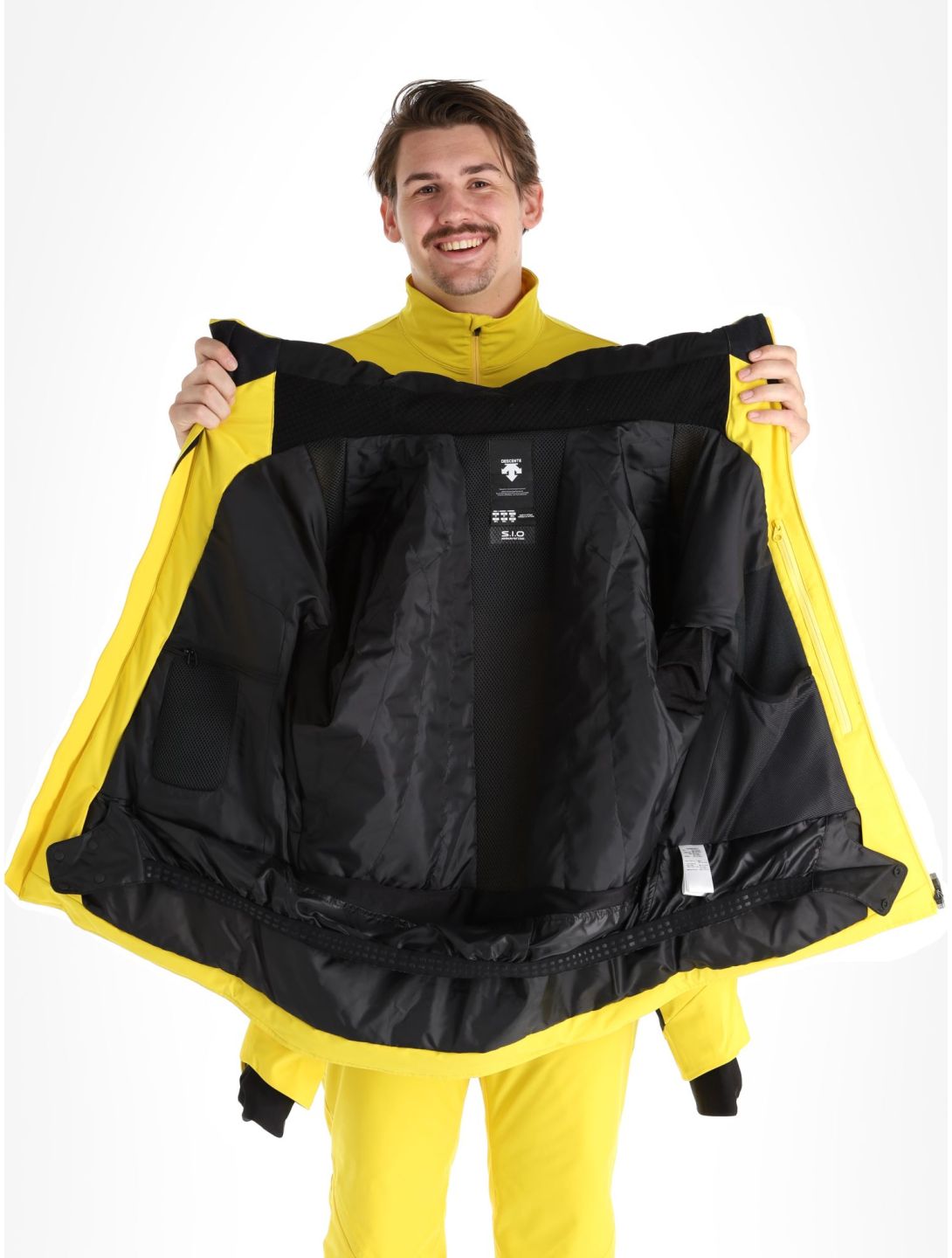 Descente, Chester ski jacket men Warbler Yellow black, yellow 