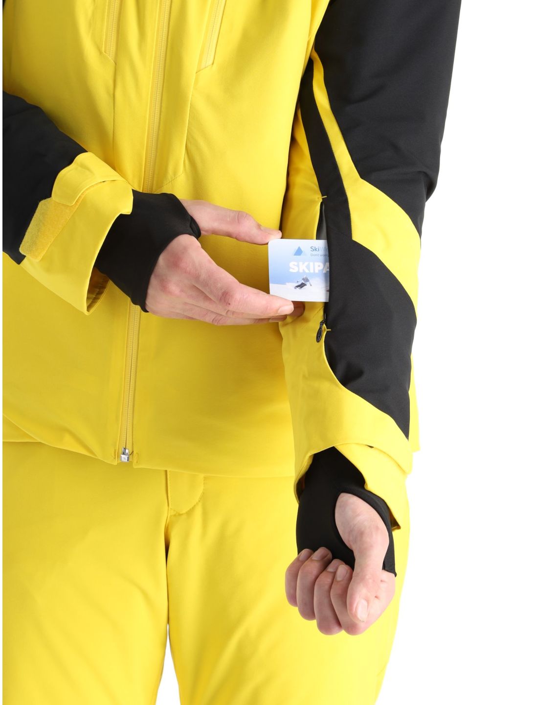 Descente, Chester ski jacket men Warbler Yellow black, yellow 