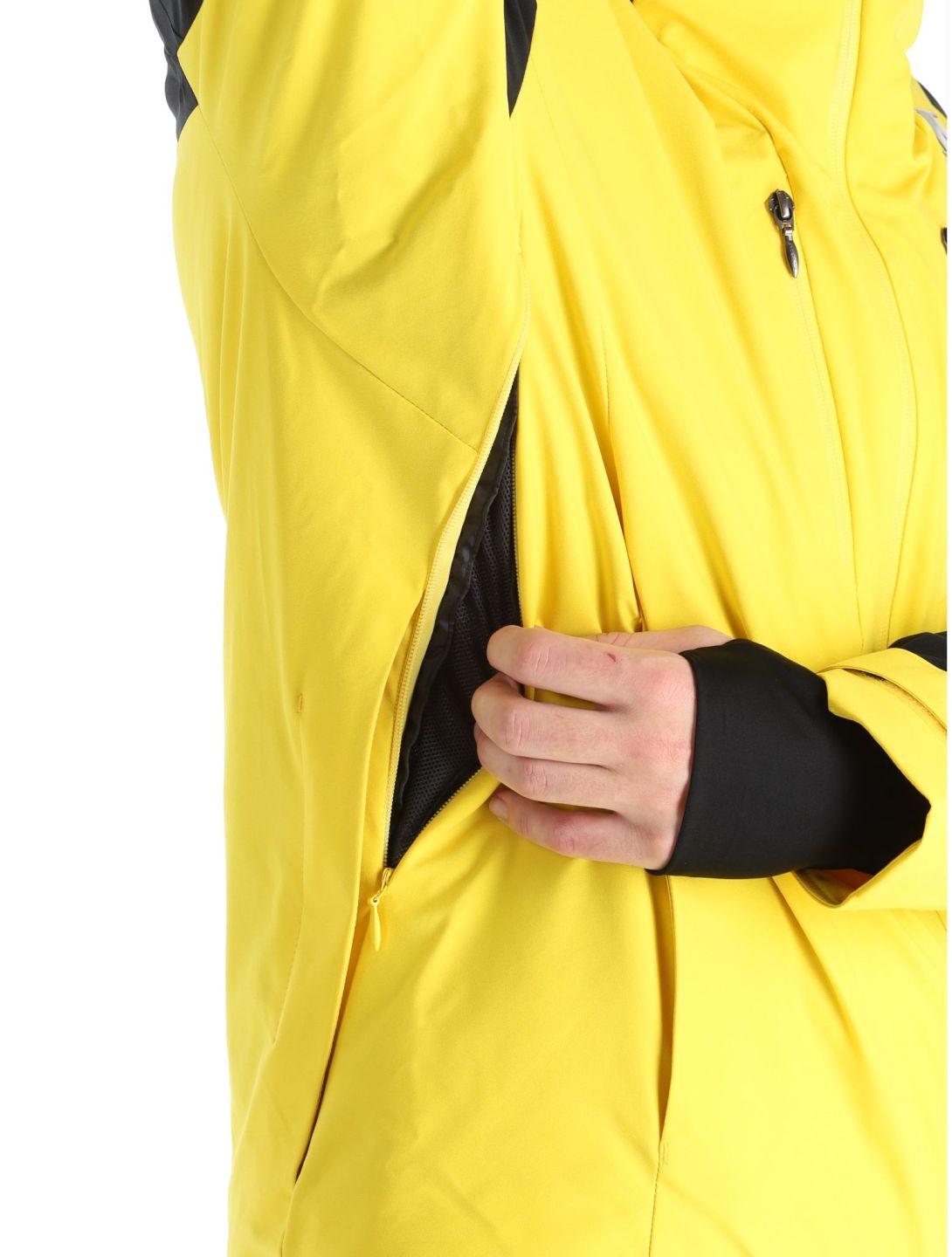 Descente, Chester ski jacket men Warbler Yellow black, yellow 