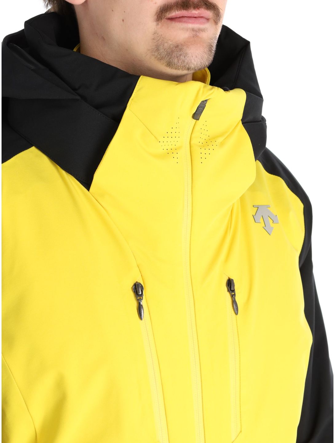 Descente, Chester ski jacket men Warbler Yellow black, yellow 