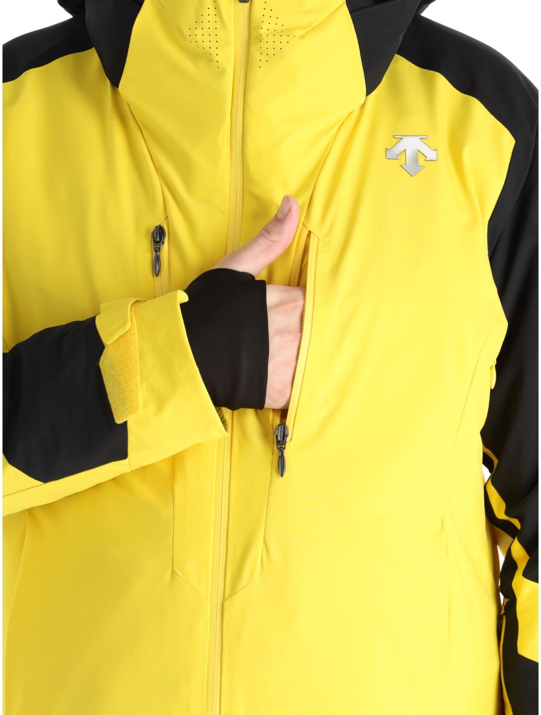 Descente, Chester ski jacket men Warbler Yellow black, yellow 