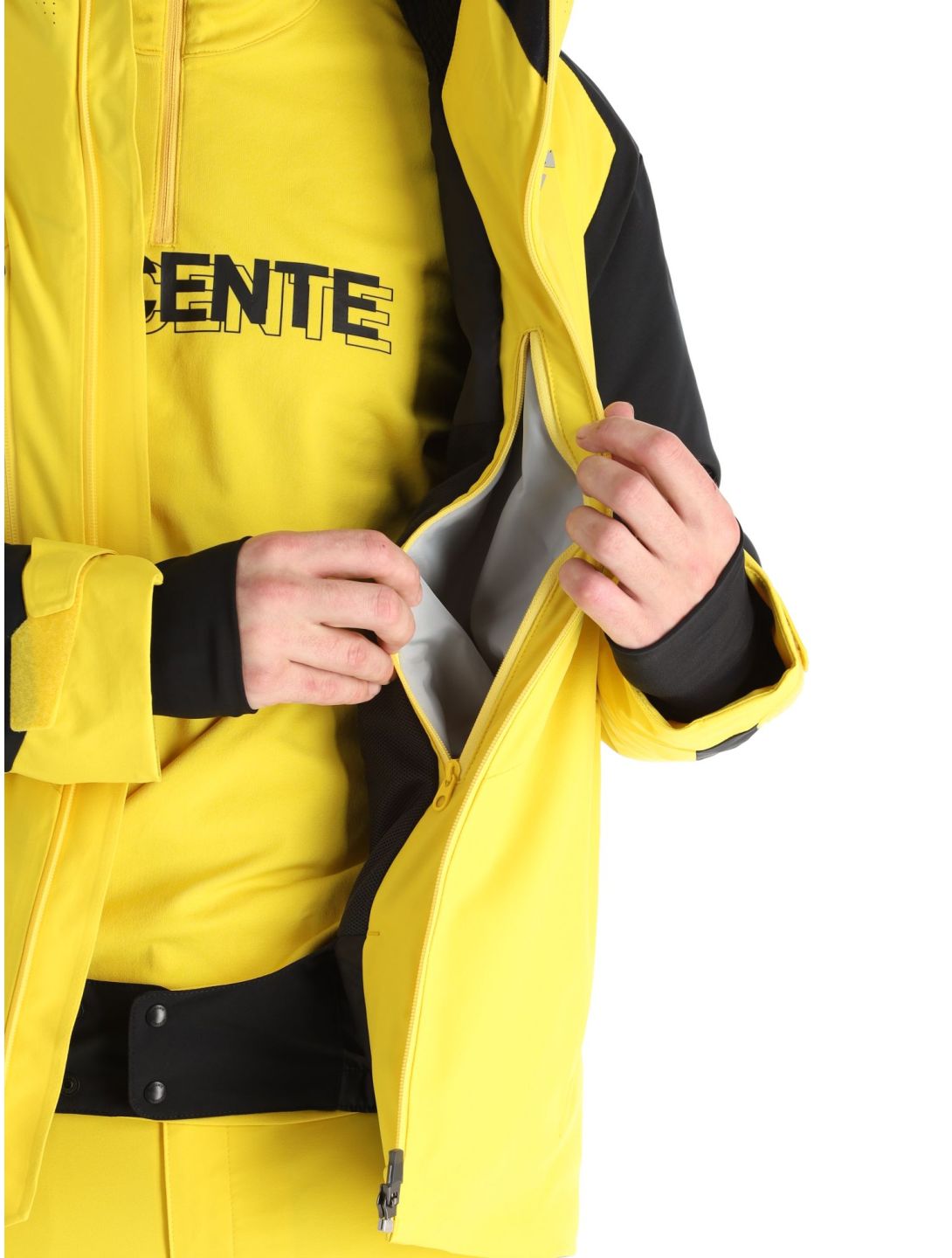 Descente, Chester ski jacket men Warbler Yellow black, yellow 