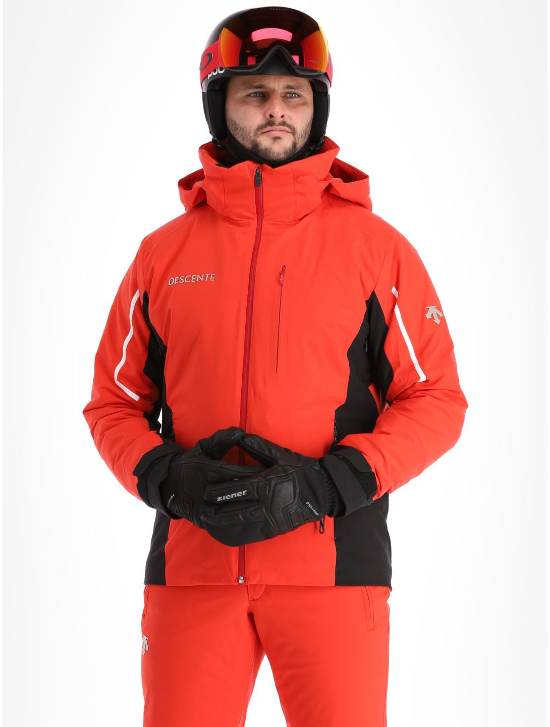 Descente, Cody ski jacket men Electric Red black, red 