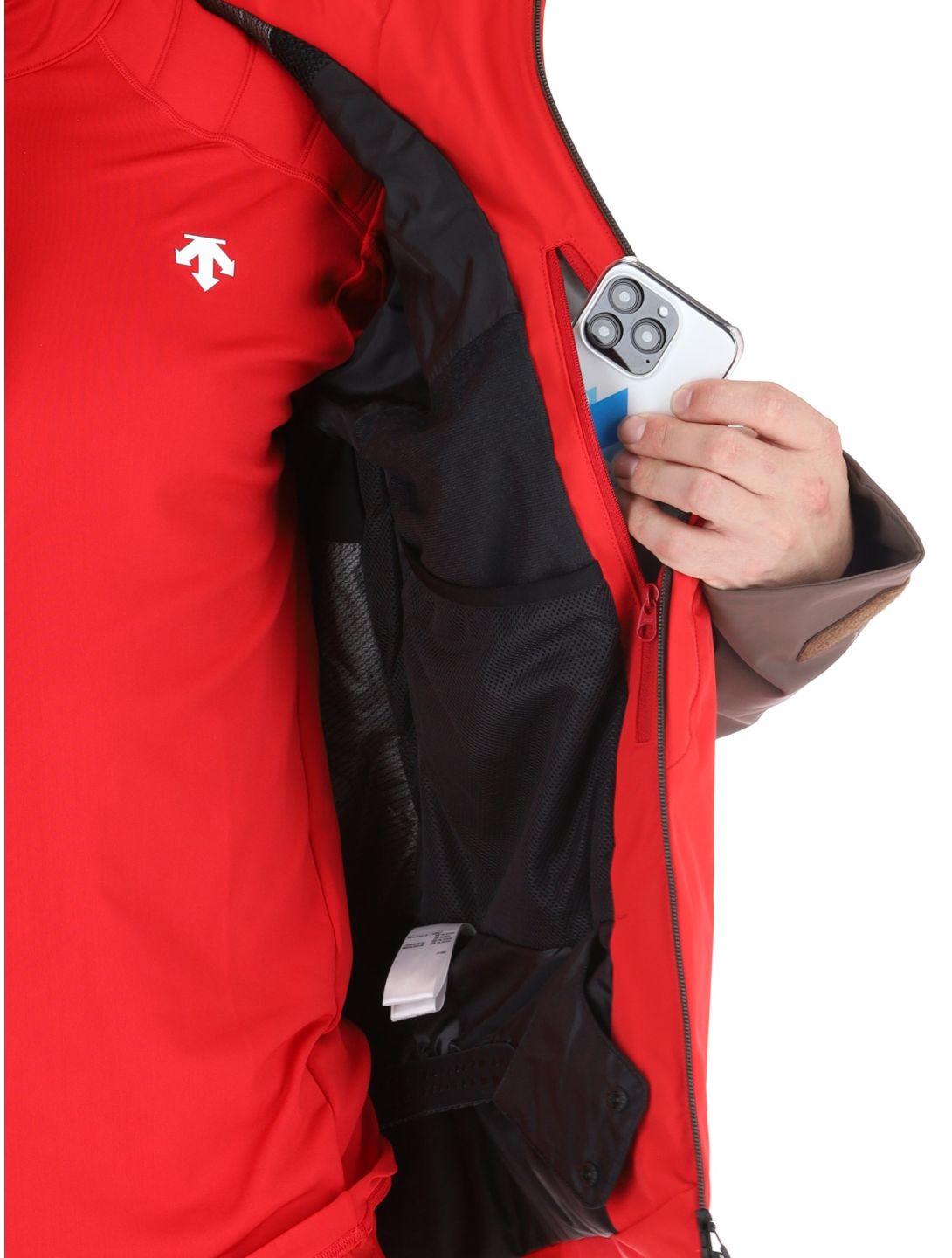 Descente, M-GK26 ski jacket men Electric Red red 