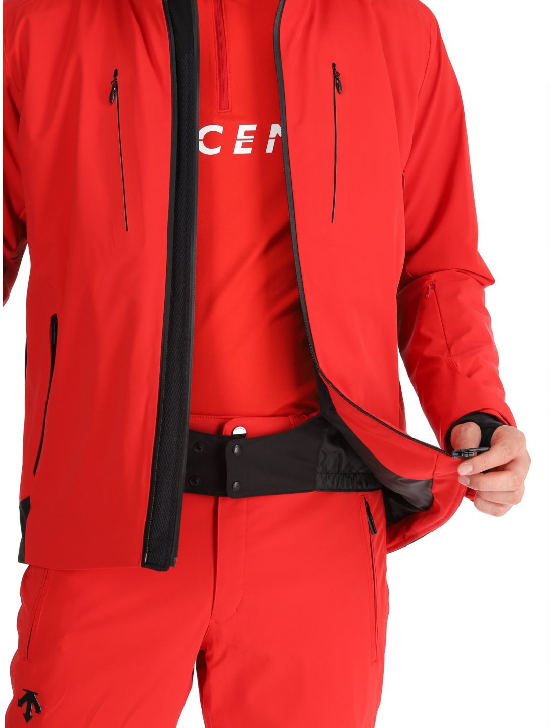 Descente, M-GK29 ski jacket men Electric Red red 