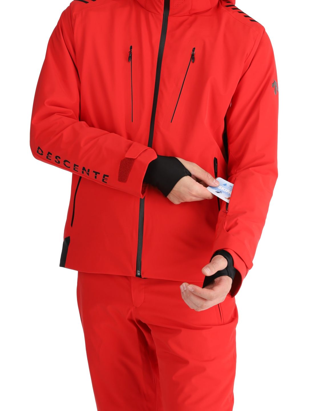 Descente, M-GK29 ski jacket men Electric Red red 