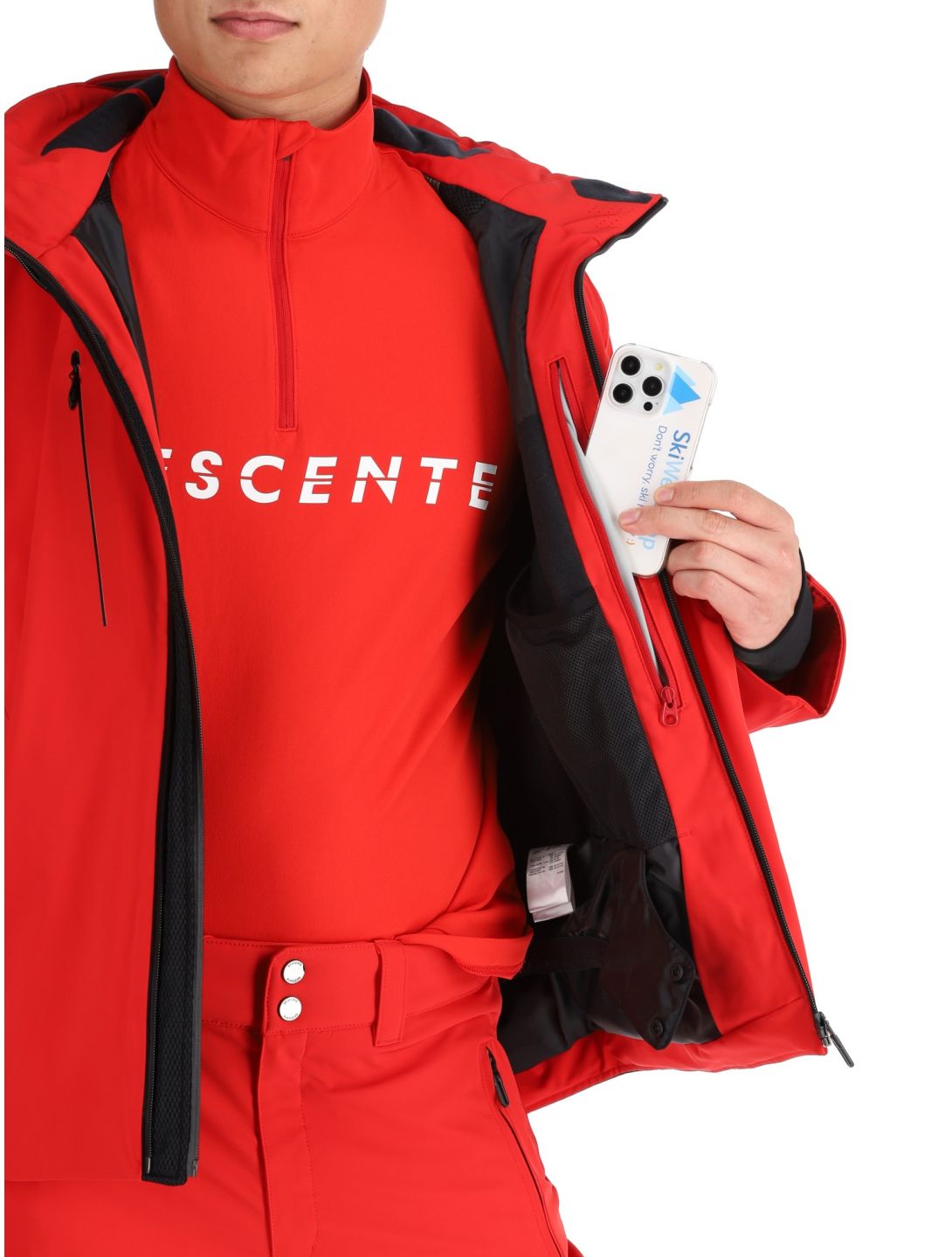 Descente, M-GK29 ski jacket men Electric Red red 