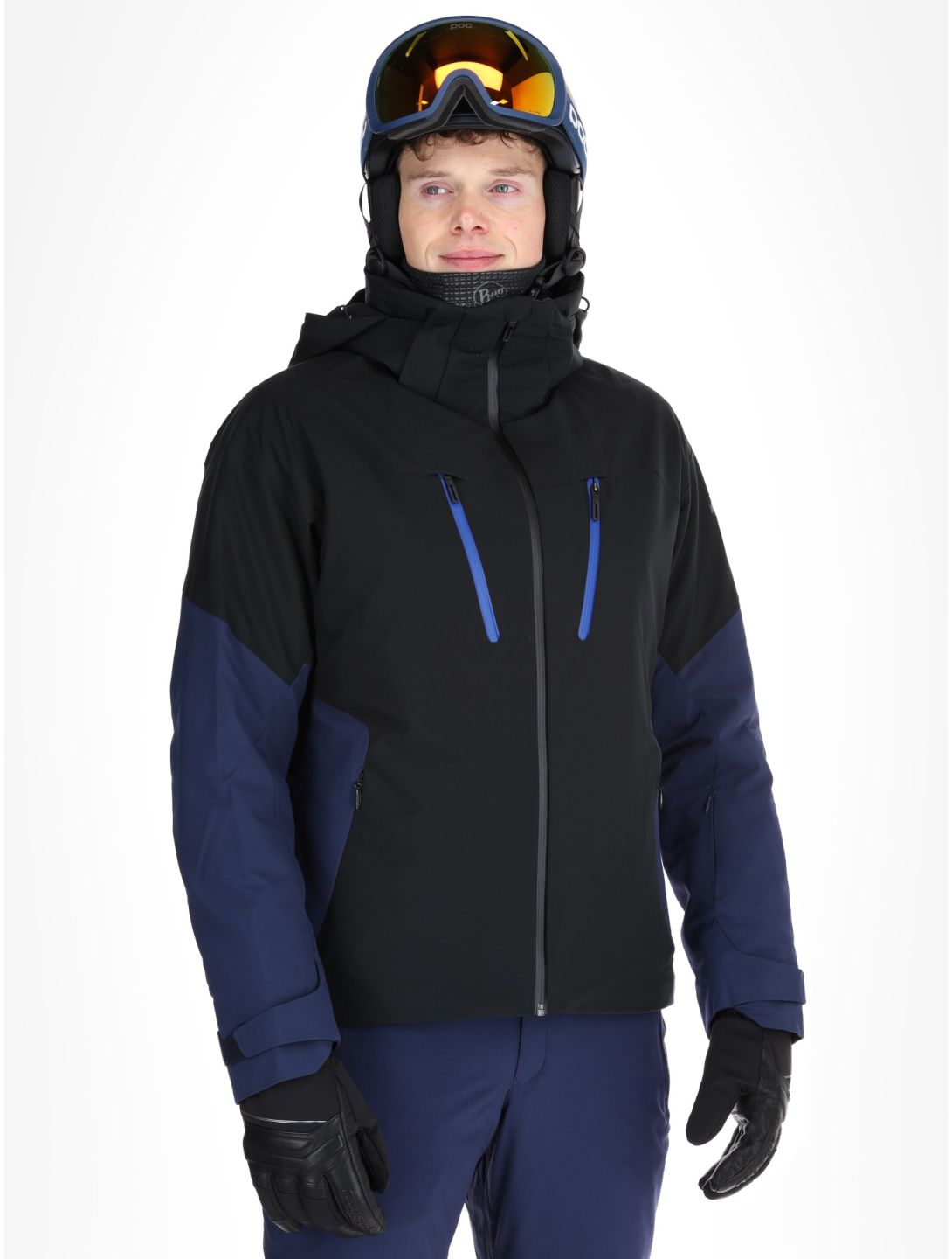 Descente, M-GK33 ski jacket men Black/Dark Night black, blue 