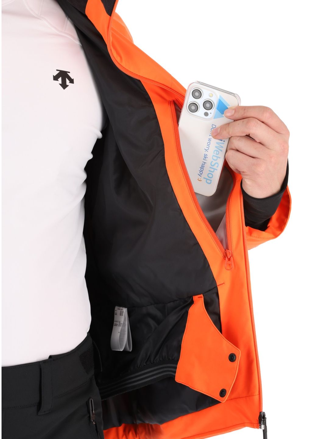 Descente, M-GK33 ski jacket men Momiji Orange orange 