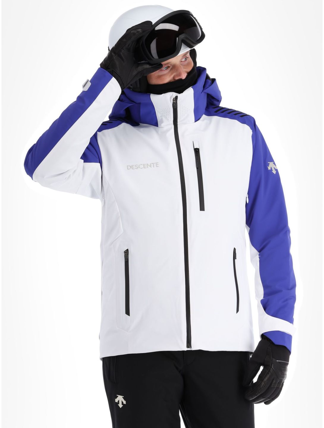 Descente, Paddy ski jacket men Super White blue, white 