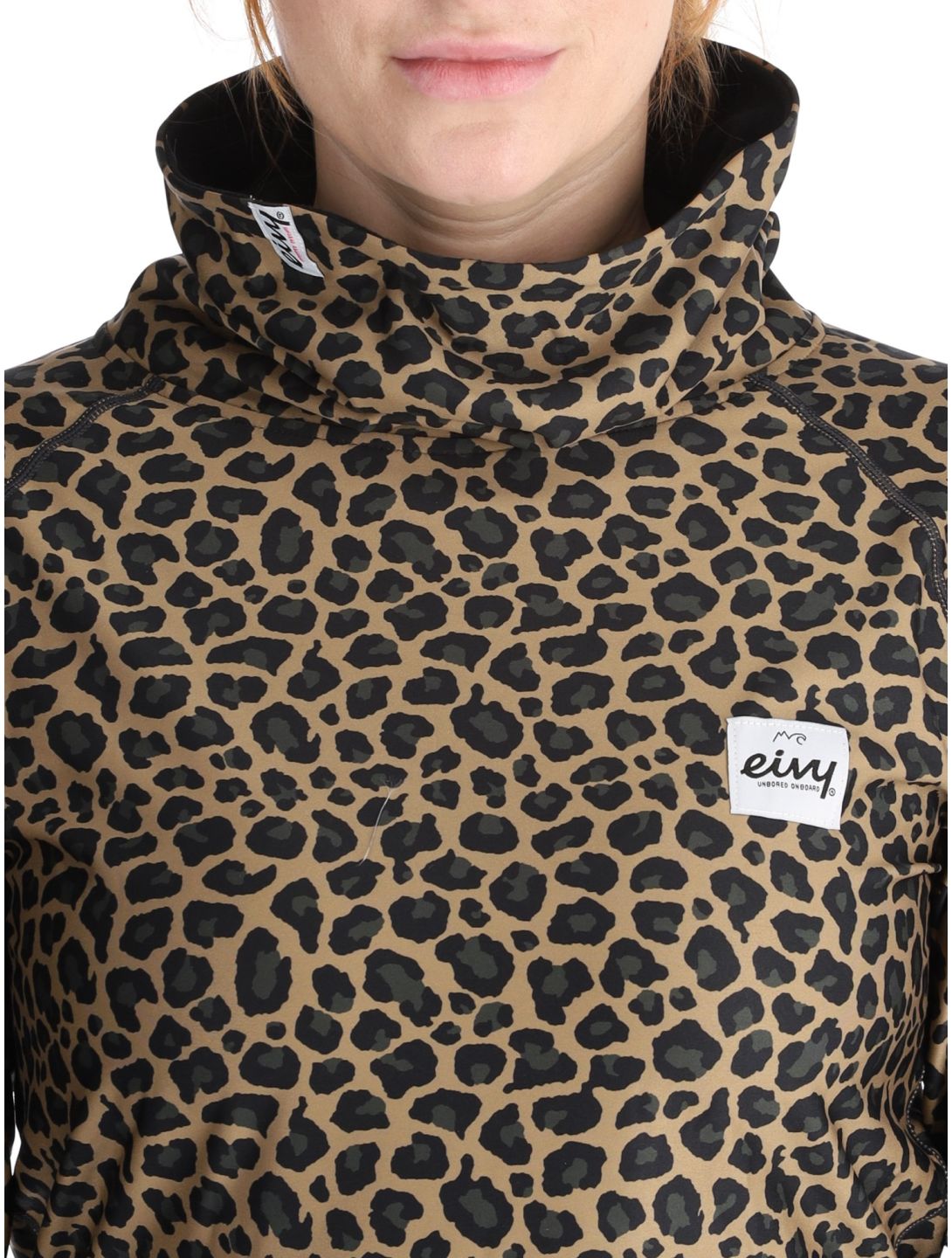 Eivy, Icecold thermal shirt women Leopard brown 