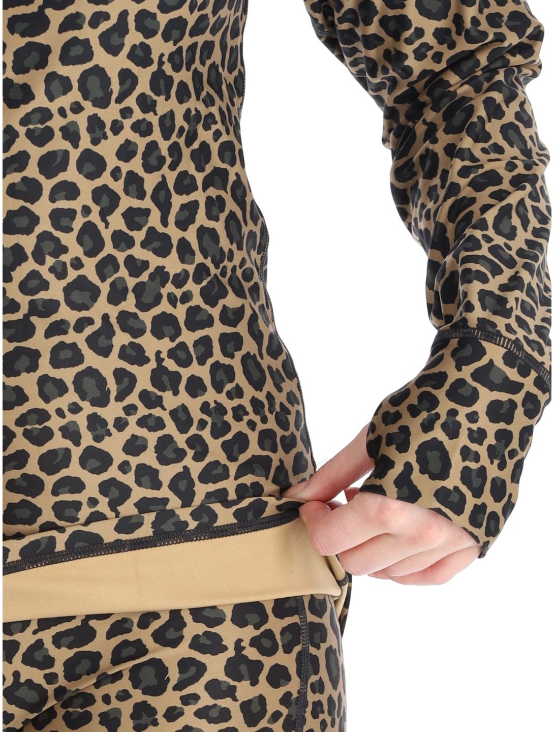 Eivy, Icecold thermal shirt women Leopard brown 