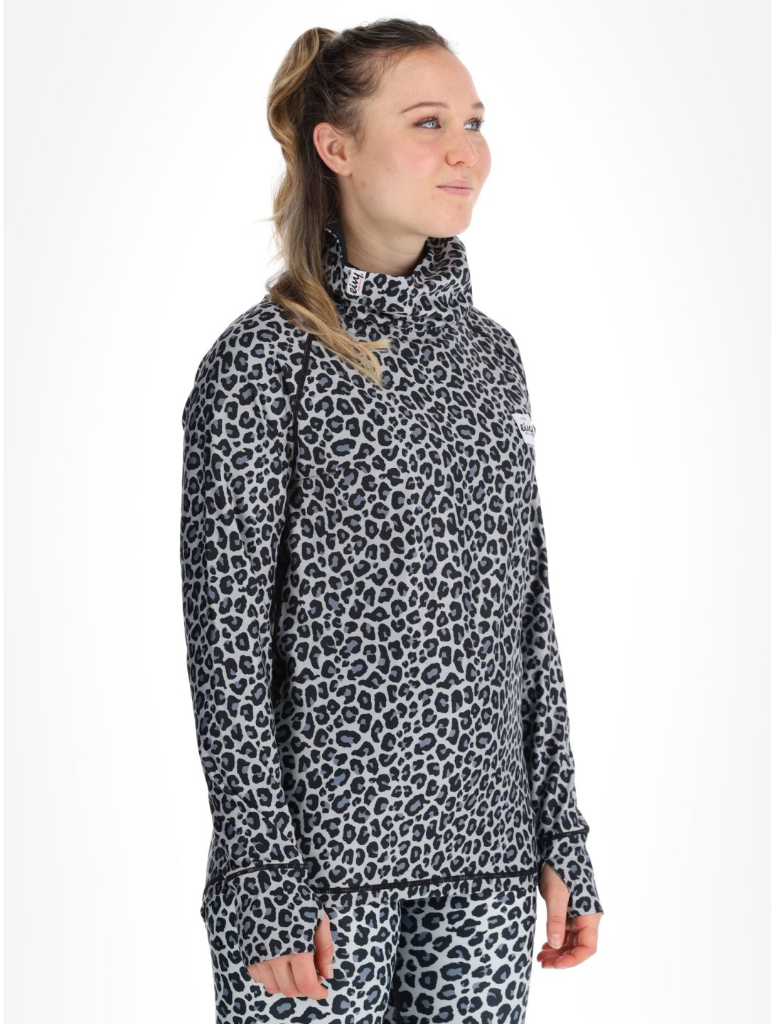 Eivy, Icecold Gaiter thermal shirt women Snow Leopard white 