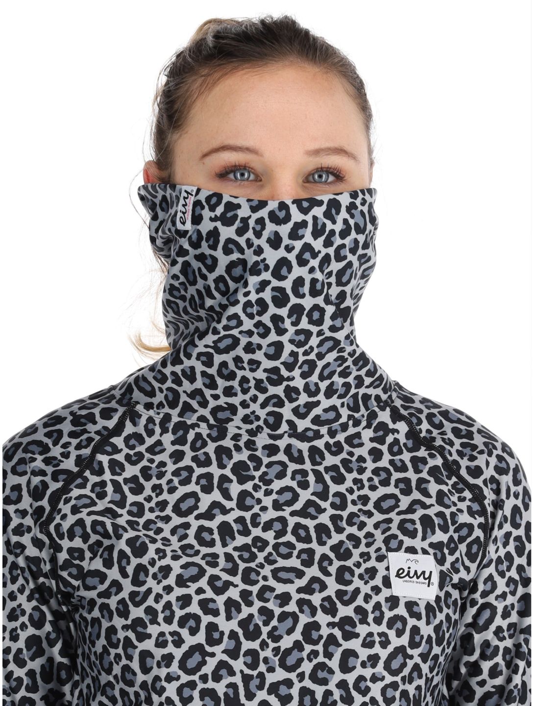 Eivy, Icecold Gaiter thermal shirt women Snow Leopard white 