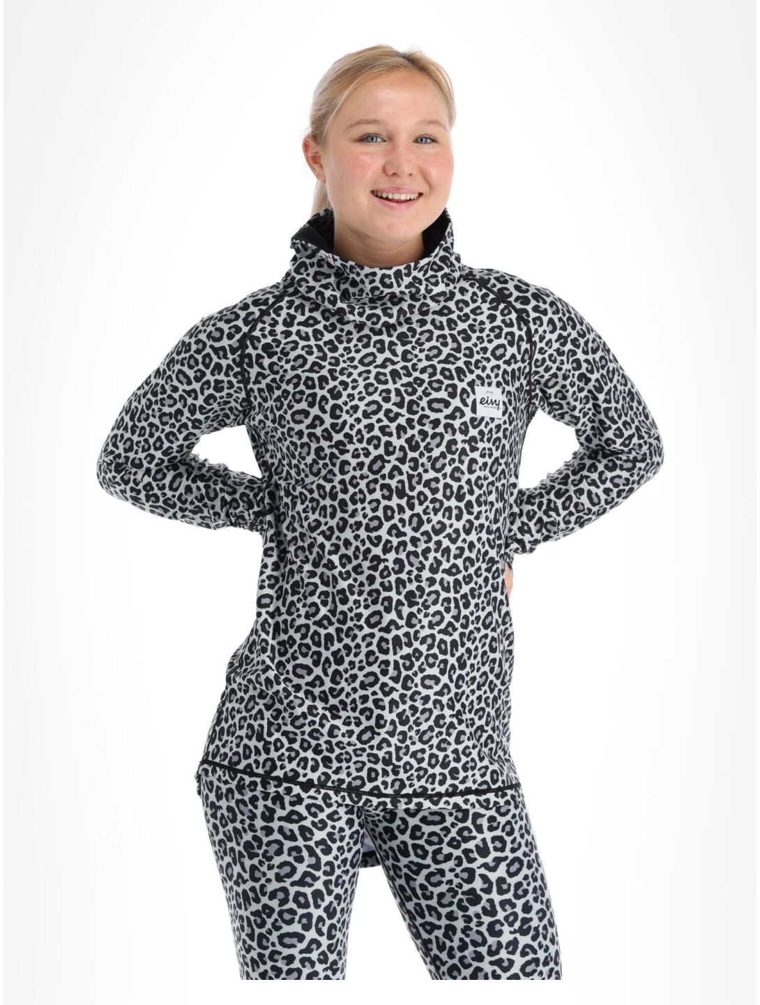 Eivy, Icecold Gaiter thermal shirt women Snow Leopard white 