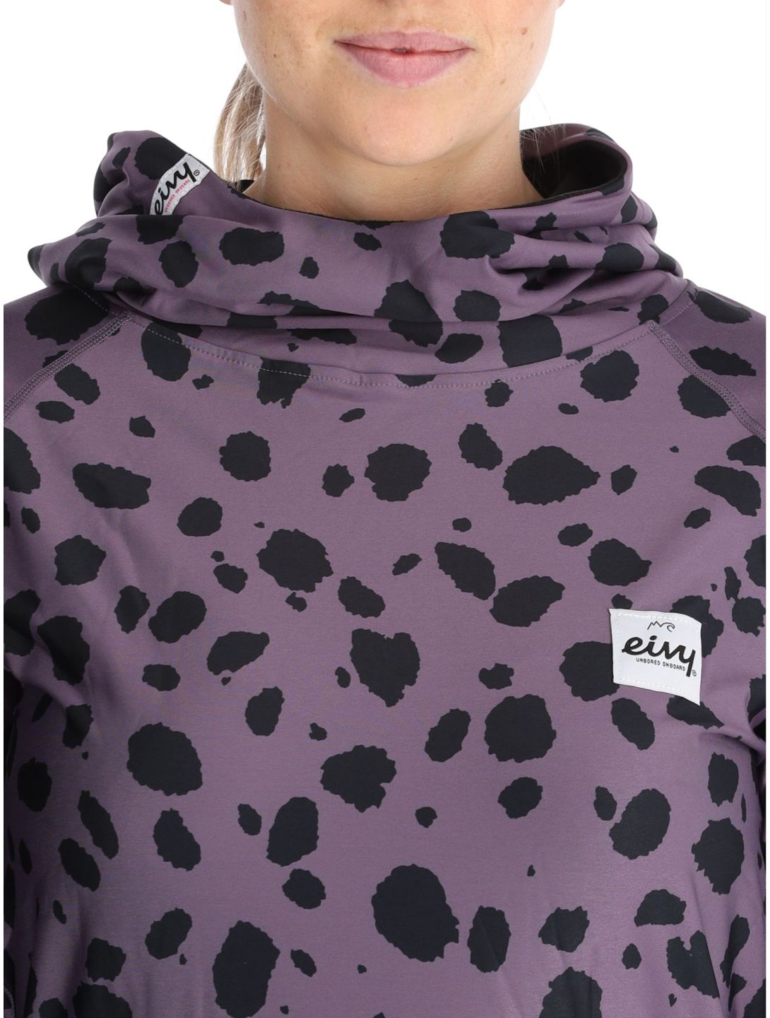 Eivy, Icecold Hood thermal shirt women Purple Cheetah black, purple 