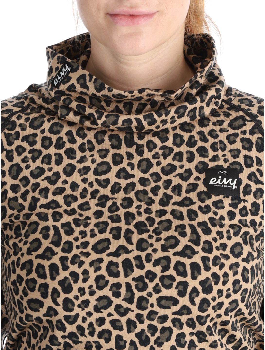 Eivy, Icecold Wool thermal shirt women Leopard brown 