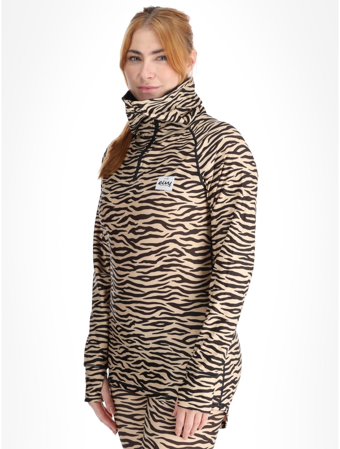 Eivy, Icecold Zip pullover women Zebra brown 