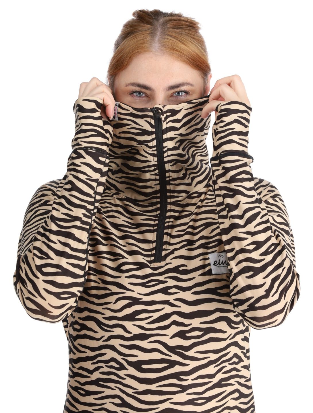 Eivy, Icecold Zip pullover women Zebra brown 