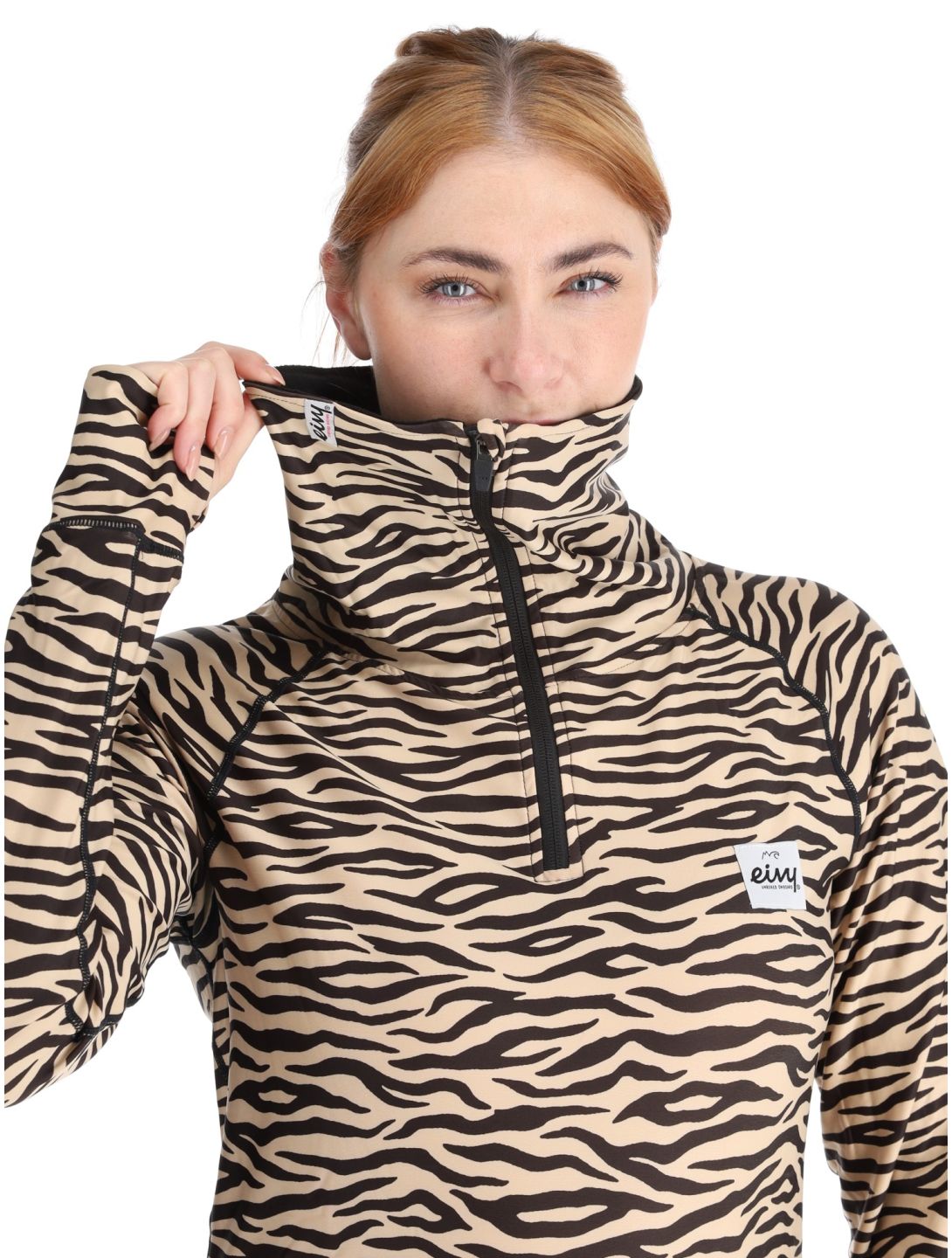 Eivy, Icecold Zip pullover women Zebra brown 