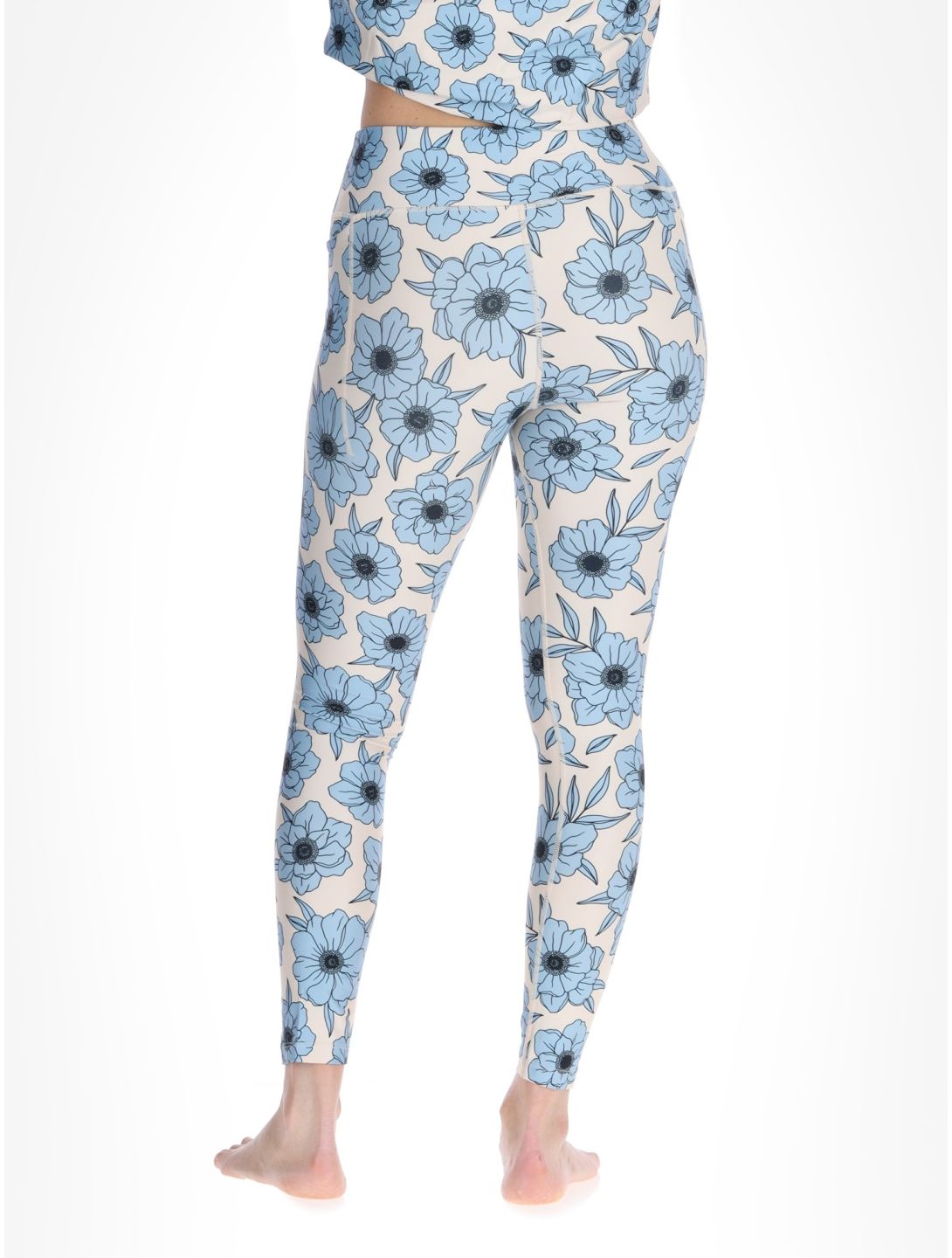 Eivy, Pocket thermal pants women Blue Flower blue, white 