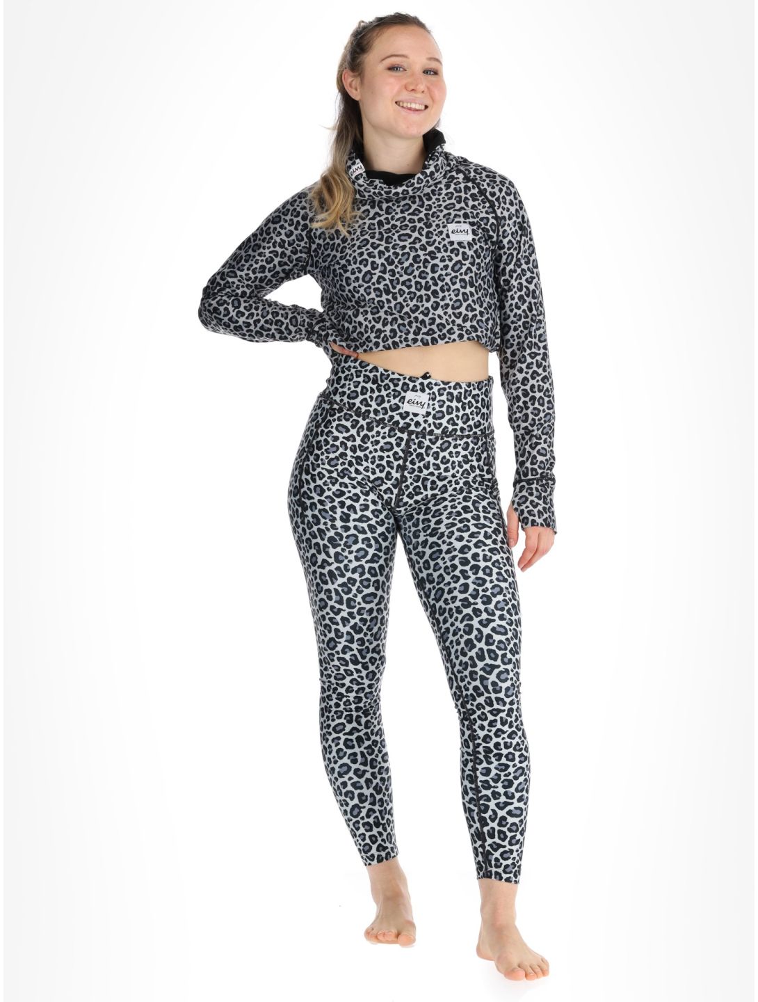 Eivy, Pocket thermal pants women Snow Leopard white 