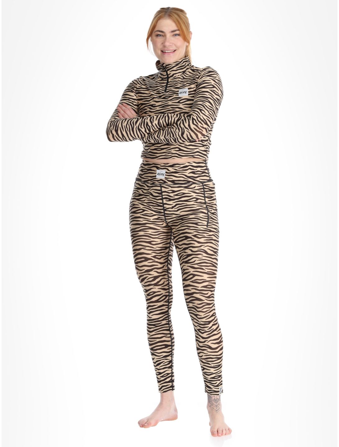 Eivy, Pocket thermal pants women Zebra brown 