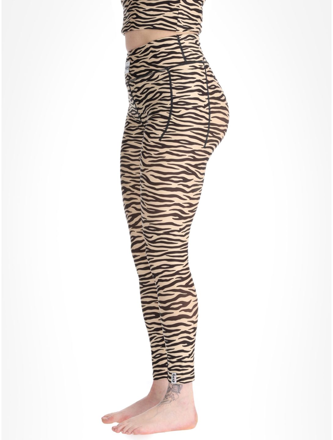 Eivy, Pocket thermal pants women Zebra brown 