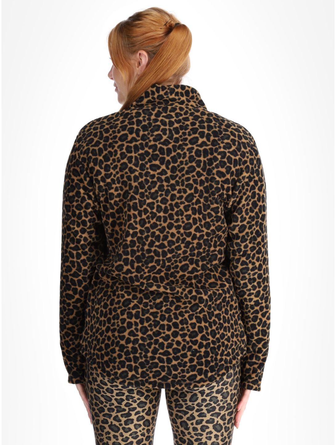 Eivy, Techlight Halfzip Fleece sweater women Leopard brown 