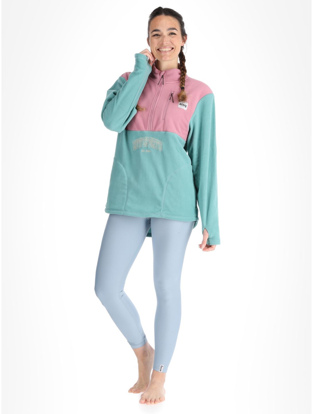 Eivy, Techlight Halfzip Fleece sweater women Miami Turquoise green 